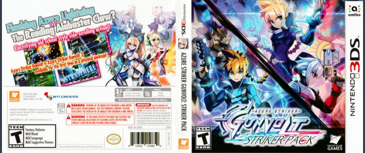 Azure Striker Gunvolt: Striker Pack - Nintendo 3DS | VideoGameX