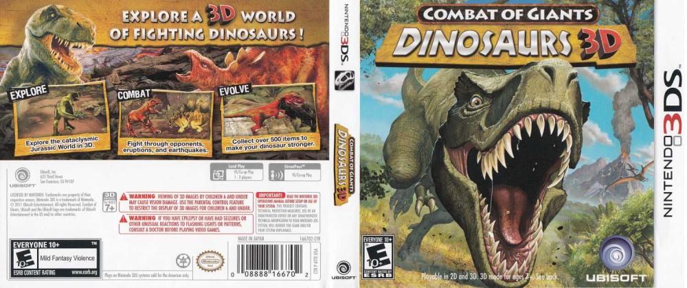 Combat of Giants™ Dinosaurs 3D, Jogos para a Nintendo 3DS