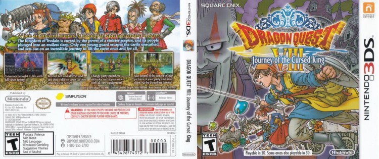 Dragon Quest VIII: Journey of the Cursed King - Nintendo 3DS | VideoGameX