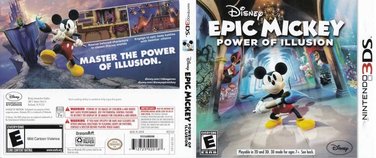 Epic Mickey Power of Illusion - Nintendo 3DS | VideoGameX
