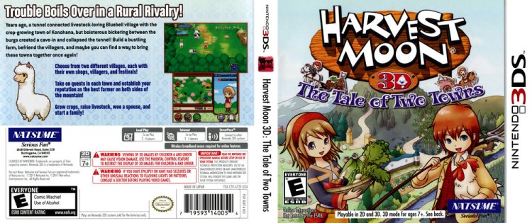 Harvest Moon 3D: The Tale of Two Towns - Nintendo 3DS | VideoGameX