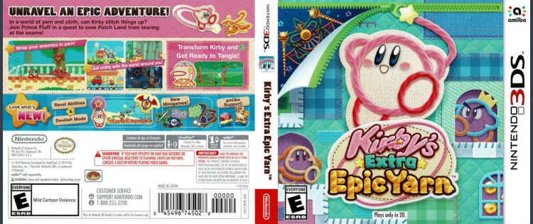Kirby's Extra Epic Yarn - Nintendo 3DS | VideoGameX