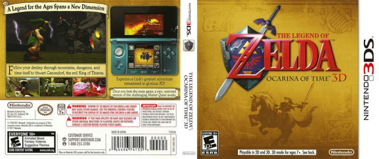 Legend of Zelda, The: Ocarina of Time 3D - Nintendo 3DS | VideoGameX