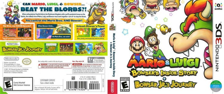 Mario & Luigi: Bowser's Inside Story + Bowser Jr's Journey - Nintendo 3DS | VideoGameX