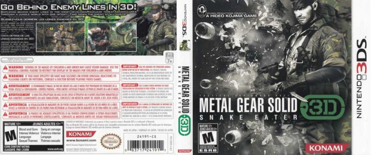 Metal Gear Solid 3D Snake Eater - Nintendo 3DS | VideoGameX