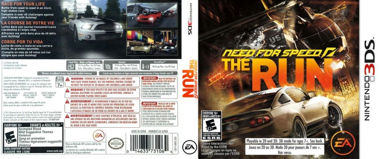 Need For Speed: The Run - Nintendo 3DS | VideoGameX