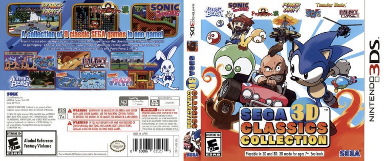 SEGA 3D Classics Collection - Nintendo 3DS | VideoGameX