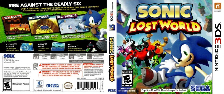 Sonic Lost World - Nintendo 3DS | VideoGameX