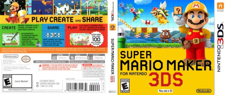 Super Mario Maker 3DS - Nintendo 3DS | VideoGameX