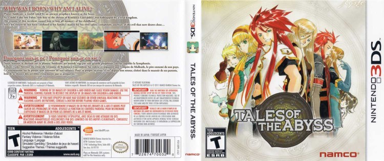 Tales of the Abyss - Nintendo 3DS | VideoGameX