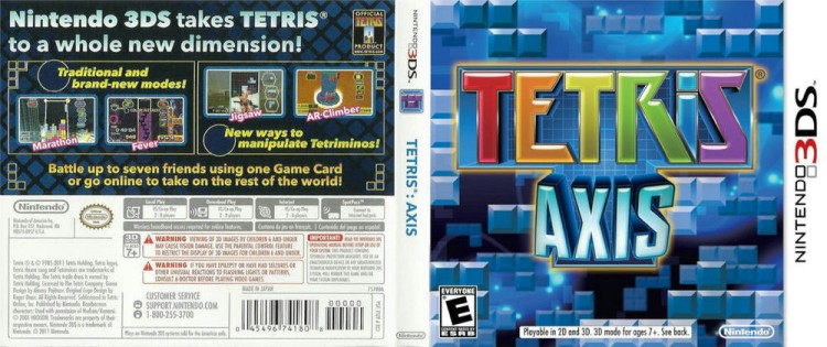 Tetris Axis - Nintendo 3DS | VideoGameX