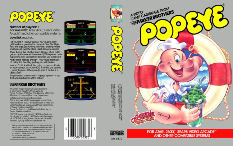 Popeye - Atari 2600 | VideoGameX