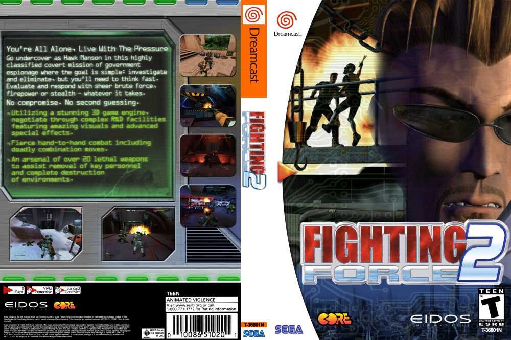 Fighting Force 2 [REPLICA] - Dreamcast - Sebo dos Games - 10 anos!