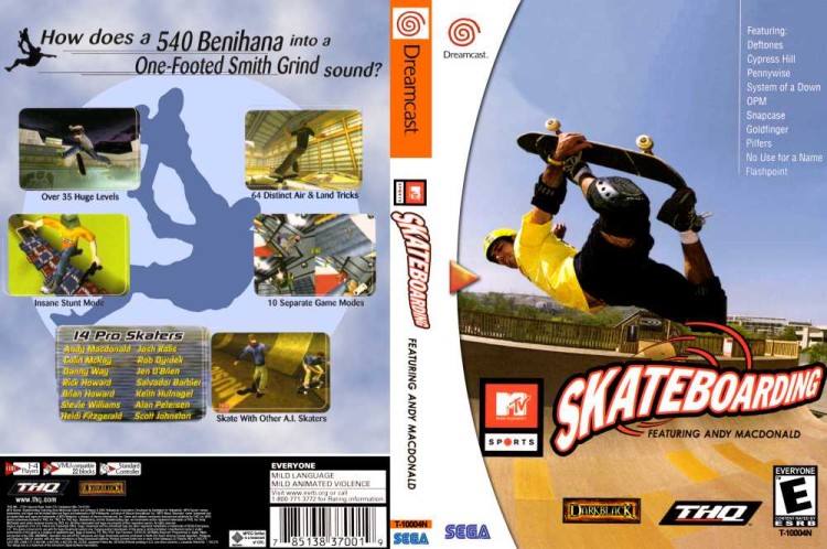 MTV Sports: Skateboarding featuring Andy Macdonald - Sega Dreamcast | VideoGameX