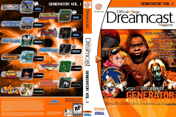 Dreamcast Generator Demo Disc Vol. 1 - Sega Dreamcast | VideoGameX