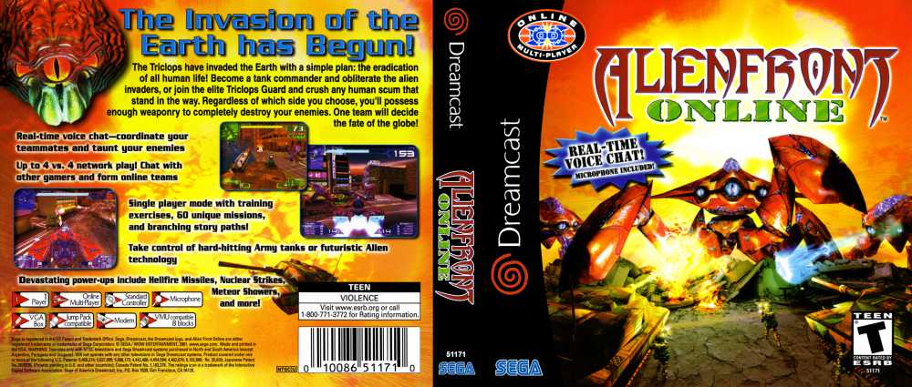 alien front online dreamcast