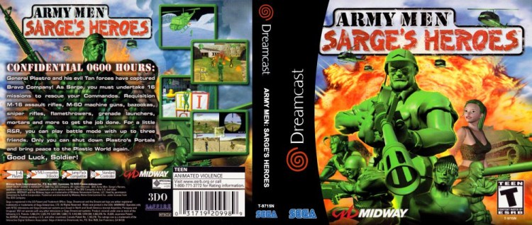 Army Men: Sarge's Heroes - Sega Dreamcast | VideoGameX