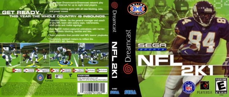 NFL 2K1 - Sega Dreamcast | VideoGameX