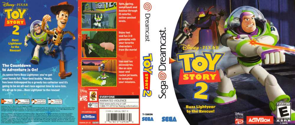 Toy Story 2 Disney Pixar S Buzz Lightyear To The Rescue Sega Dreamcast Videogamex