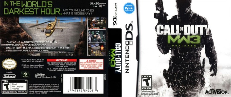 Call of Duty MW3: Defiance - Nintendo DS | VideoGameX