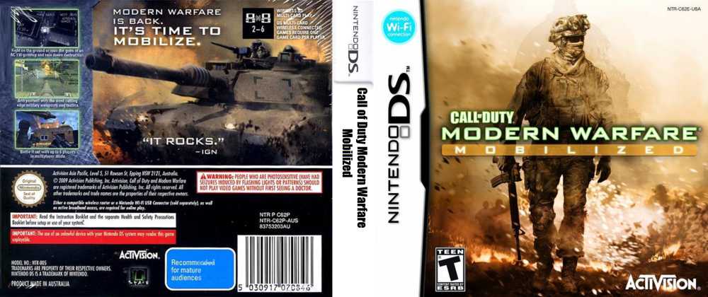 Call Of Duty Modern Warfare Mobilized Nintendo Ds Videogamex