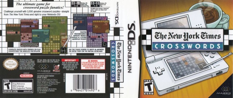 New York Times Crosswords - Nintendo DS | VideoGameX