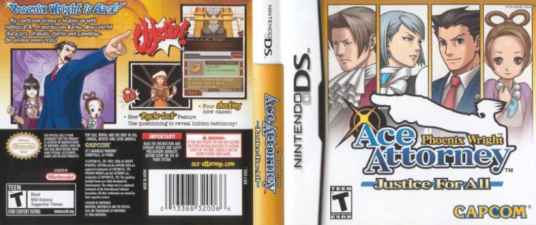 Phoenix Wright: Ace Attorney: Justice For All - Nintendo DS | VideoGameX