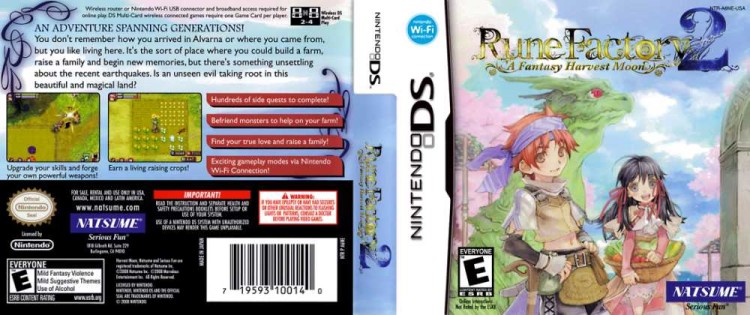 Rune Factory 2: A Fantasy Harvest Moon - Nintendo DS | VideoGameX