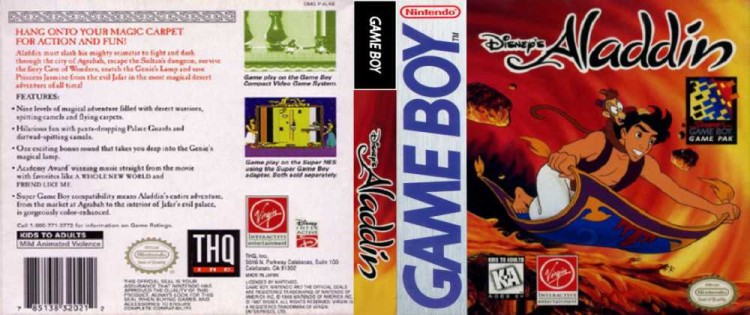 Aladdin, Disney's - Game Boy | VideoGameX