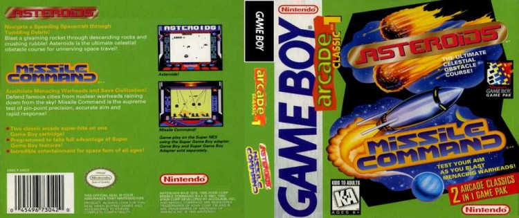 Arcade Classic #1: Asteroids & Missile Command - Game Boy | VideoGameX