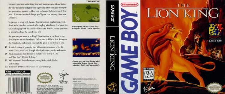 Lion King, Disney's The - Game Boy | VideoGameX