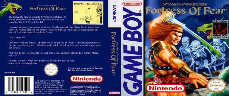 Fortress of Fear: Wizards & Warriors X - Game Boy | VideoGameX