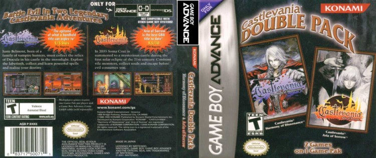 2 Games In 1: Castlevania - Game Boy Advance | VideoGameX