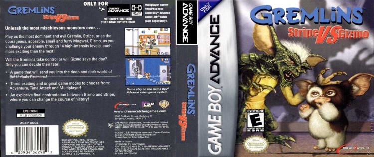 Gremlins: Stripe vs. Gizmo - Game Boy Advance | VideoGameX