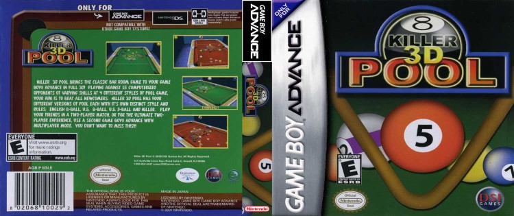 Killer 3D Pool - Game Boy Advance | VideoGameX