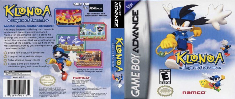 Klonoa: Empire of Dreams - Game Boy Advance | VideoGameX