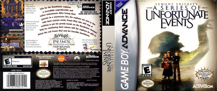 Lemony Snicket's: A Series of Unfortunate Events - Game Boy Advance | VideoGameX