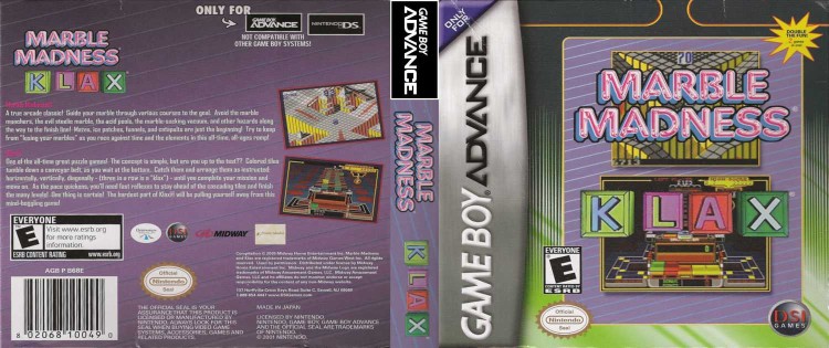 Marble Madness / Klax - Game Boy Advance | VideoGameX