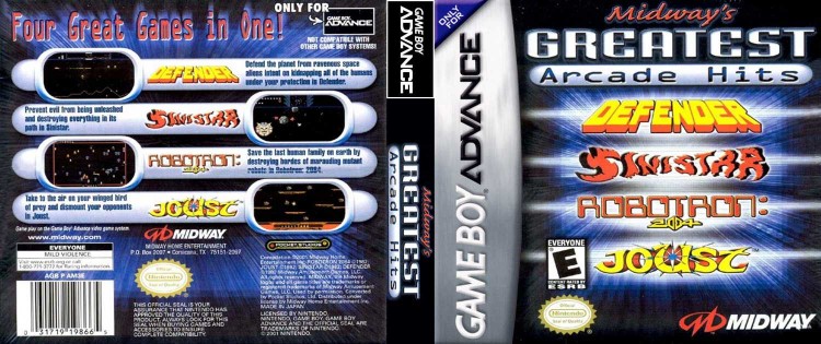 Midway's Greatest Arcade Hits - Game Boy Advance | VideoGameX