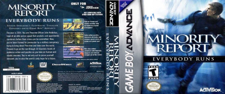 Minority Report: Everybody Runs - Game Boy Advance | VideoGameX