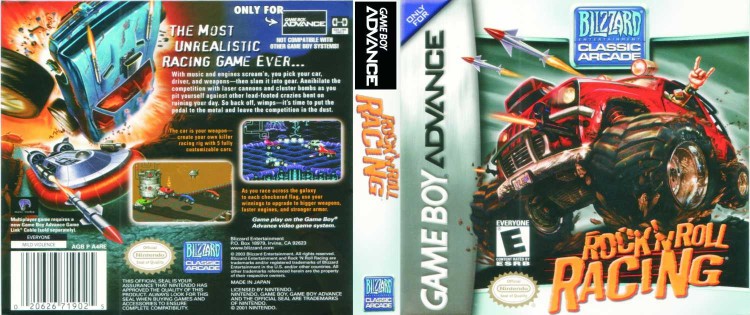 Rock 'N' Roll Racing - Game Boy Advance | VideoGameX
