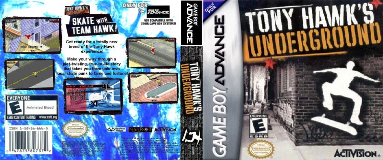 Tony Hawk's Underground - Game Boy Advance | VideoGameX