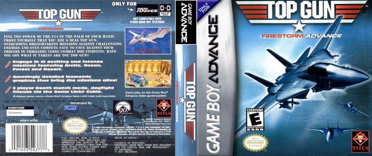 Top Gun: Firestorm Advance (Titus) - Game Boy Advance | VideoGameX