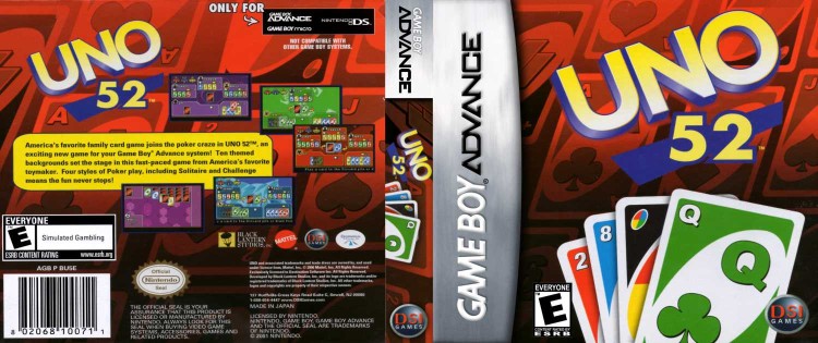 Uno 52 - Game Boy Advance | VideoGameX