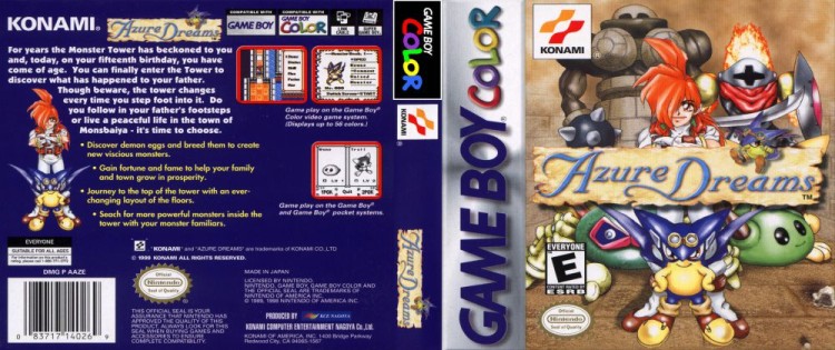 Azure Dreams - Game Boy Color | VideoGameX