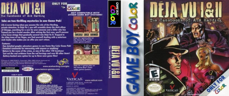 Deja Vu I & II: The Casebooks of Ace Harding - Game Boy Color | VideoGameX