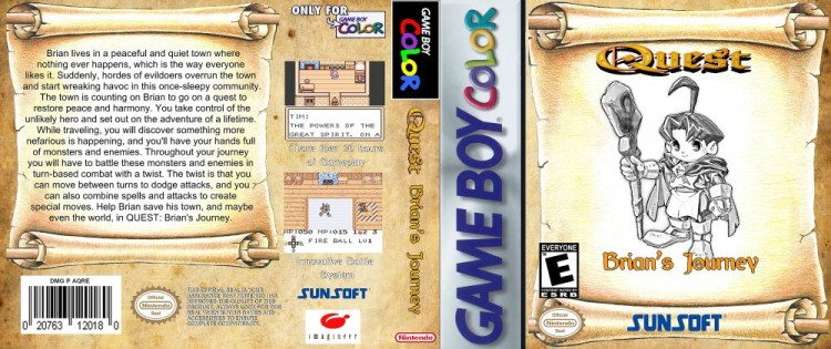 Quest RPG: Brian's Journey - Game Boy Color | VideoGameX