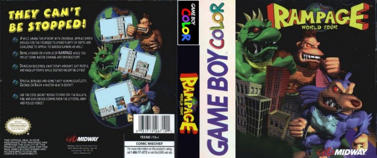 Rampage World Tour - Game Boy Color | VideoGameX