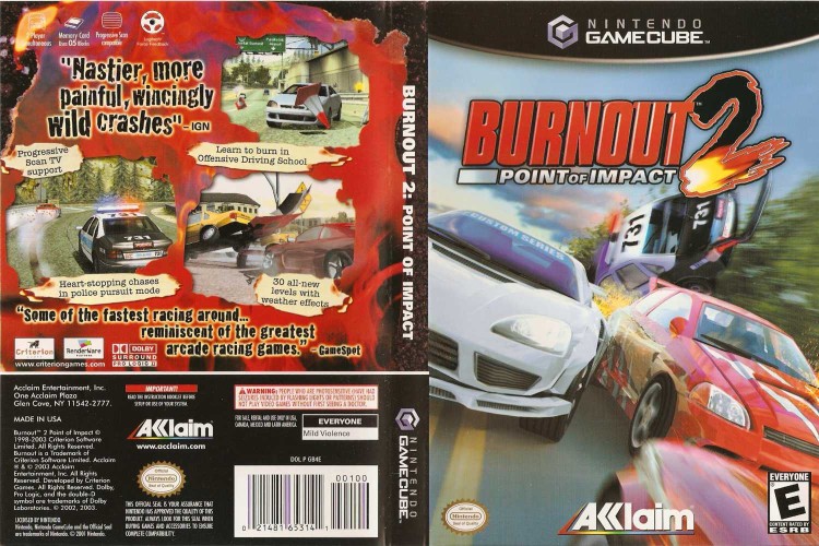 Burnout 2: Point of Impact - Gamecube | VideoGameX