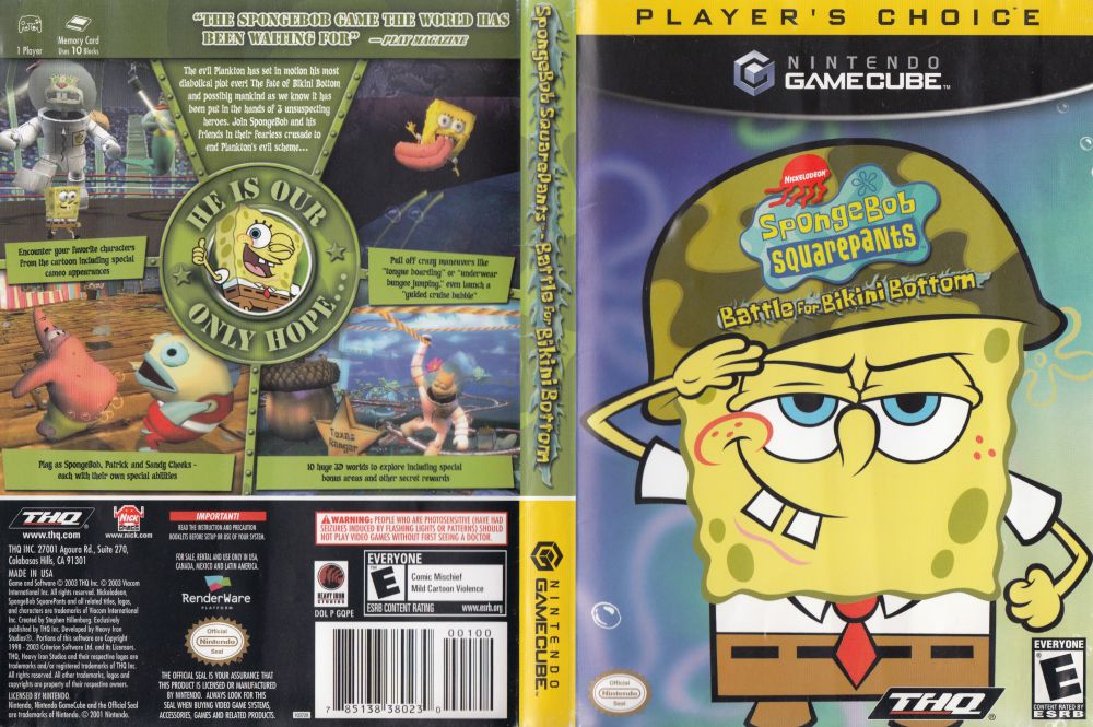 Spongebob Battle For Bikini Bottom Gamecube